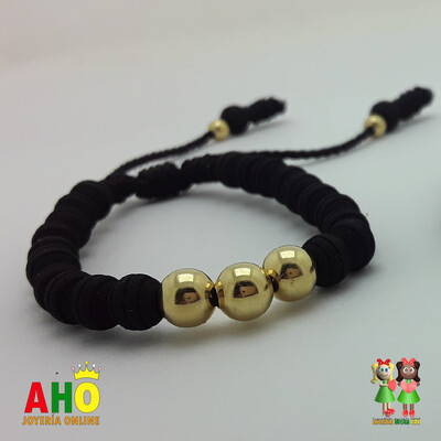 Pulsera Tejida Macrame Oro18k