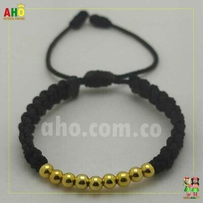 Pulsera Tejida Macrame Oro18k