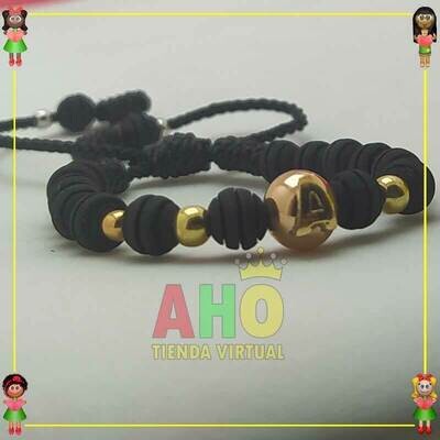 Pulsera Tejida Macrame Oro18k