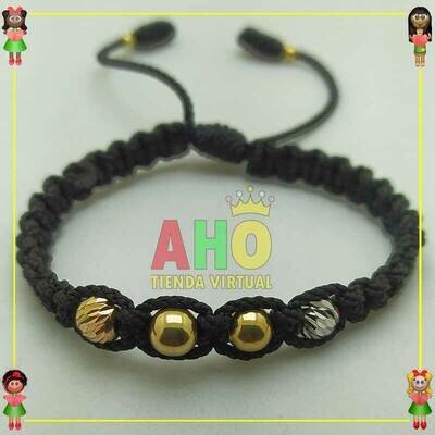 Pulsera Tejida Macrame Oro18k