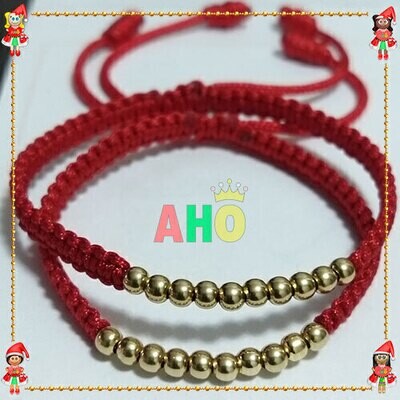 Pulseras Pareja Macrame Oro18k