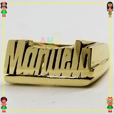 Anillo Nombre Manuela Oro18k