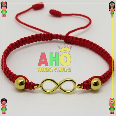 Pulsera Tejida Infinito Macrame Oro18k