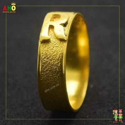 Argolla Con Letra Oro18k