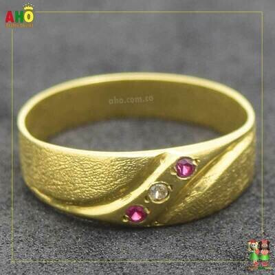 Argolla Con piedras Oro18K