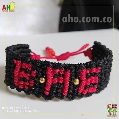 Pulsera Tejida BAE Macrame Oro18k