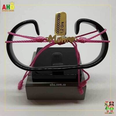 Pulsera Tejida Macrame Con Letras y Nombres en Oro18k