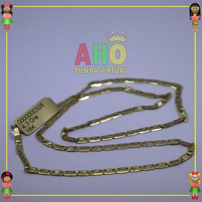 Cadena Plana Espejo Oro18K