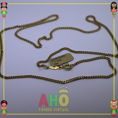 Cadena Tejido coco Oro18K