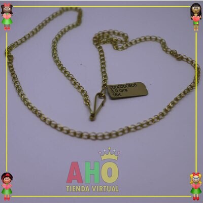 Cadena Tejido espartillo Oro18K