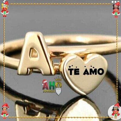 Anillo Letra Oro18k