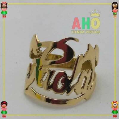 Anillo Nombre Paola Oro18k