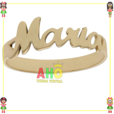 Anillo Nombre Maria Oro18k