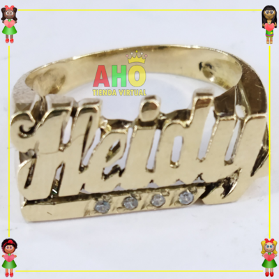 Anillo Nombre Heidy Oro18k