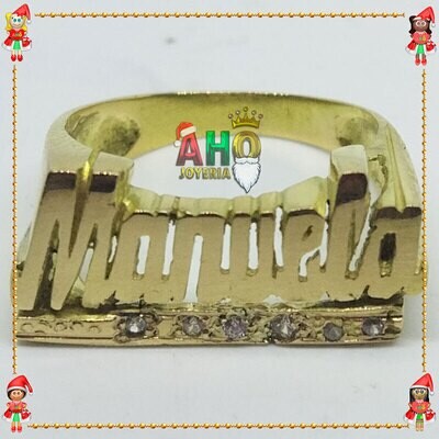 Anillo Nombre Manuela Oro18k