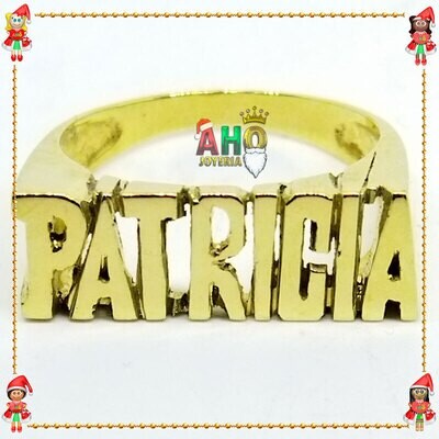 Anillo Nombre Patricia Oro18k