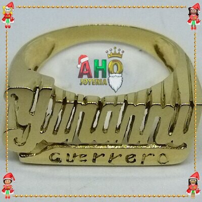 Anillo Nombre Yuranny Oro18k