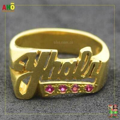 Anillo Nombre Jhaly Oro18k
