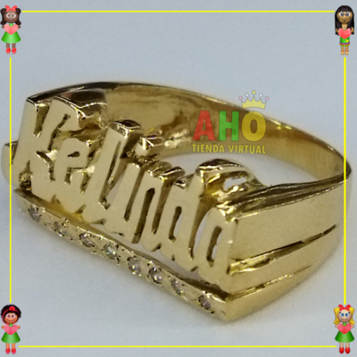 Anillo Nombre kelinda Oro18k