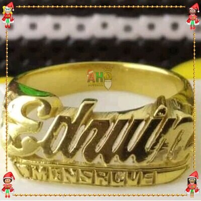Anillo Nombre Edwin Oro18k