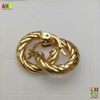 Candongas Retorcidas Oro18K