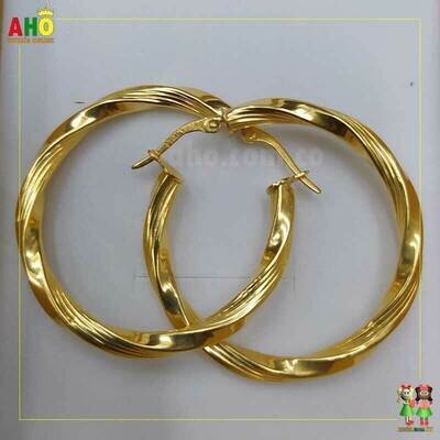 Candongas Retorcidas Oro18K