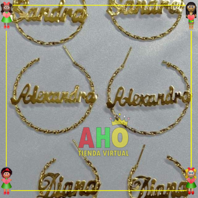 Candongas Nombres Oro18K