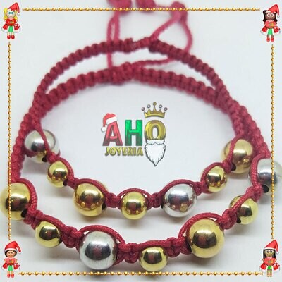 Pulseras Pareja Macrame Oro18k