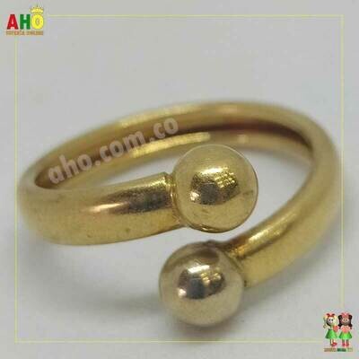Anillo Tu y Yo 3 Oros Oro18k