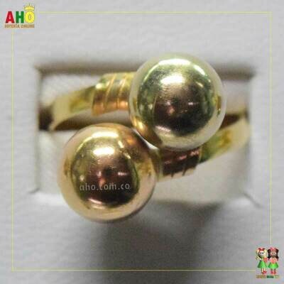 Anillo Tu y Yo 3 Oros Oro18k