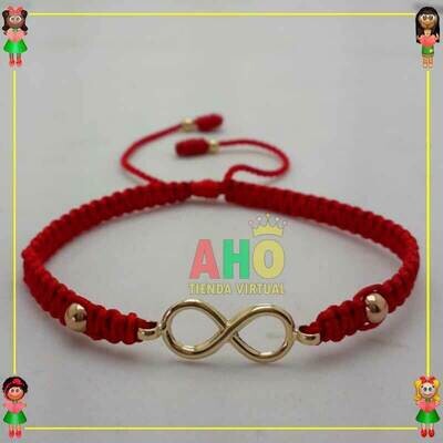 Pulsera Tejida Infinito Macrame Oro18k