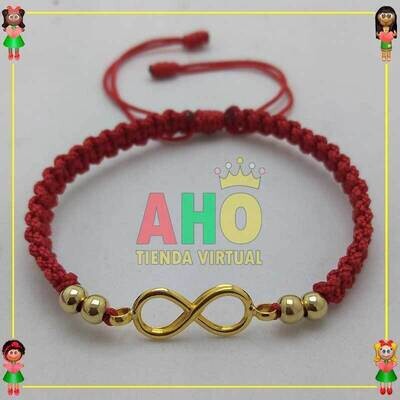 Pulsera Tejida Infinito Macrame Oro18k