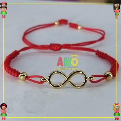 Pulsera Tejida Infinito Macrame Oro18k