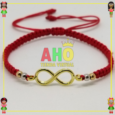 Pulsera Tejida Infinito Macrame Oro18k
