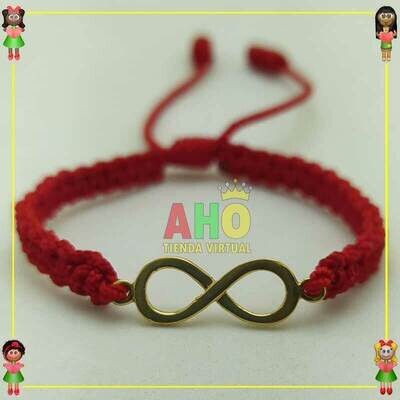 Pulsera Tejida Infinito Macrame Oro18k