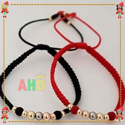 Pulseras Pareja Macrame Oro18k