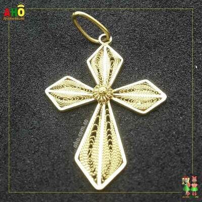 Dije Cruz Filigrana Oro18K