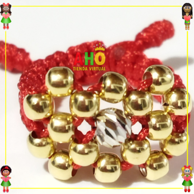 Pulsera Tejida Macrame Oro18k
