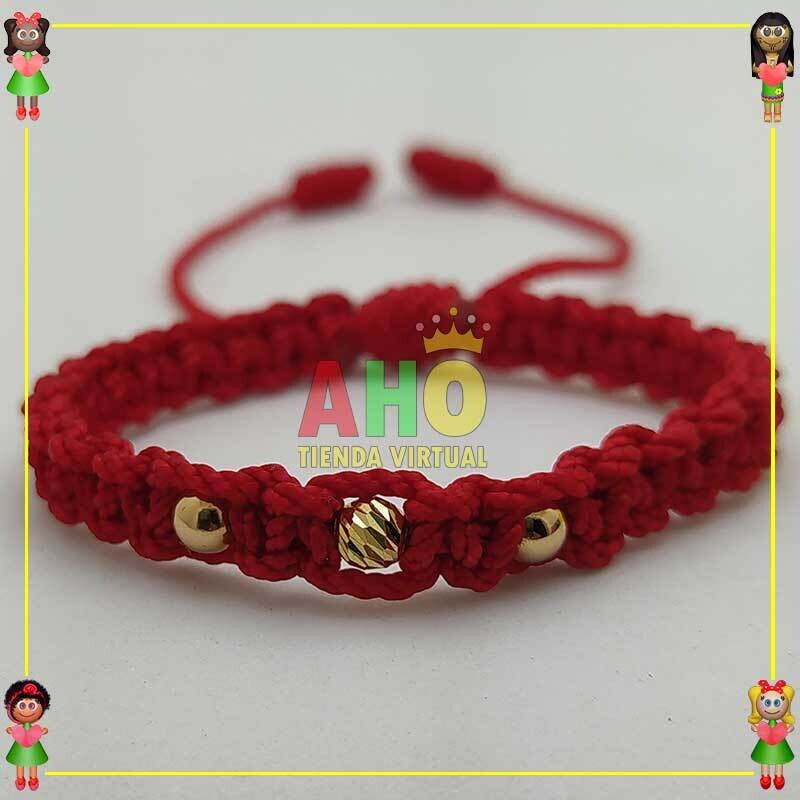Pulsera Tejida Macrame Oro18k