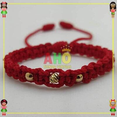Pulsera Tejida Macrame Oro18k