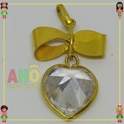 Dije Piedra Corazon Oro18k