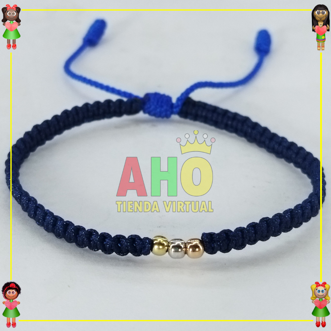 Pulsera Tejida Macrame Oro18k