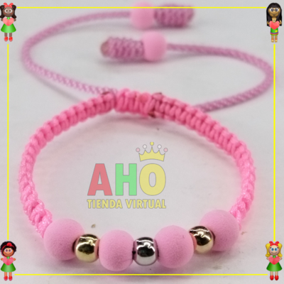 Pulsera Tejida Macrame Oro18k