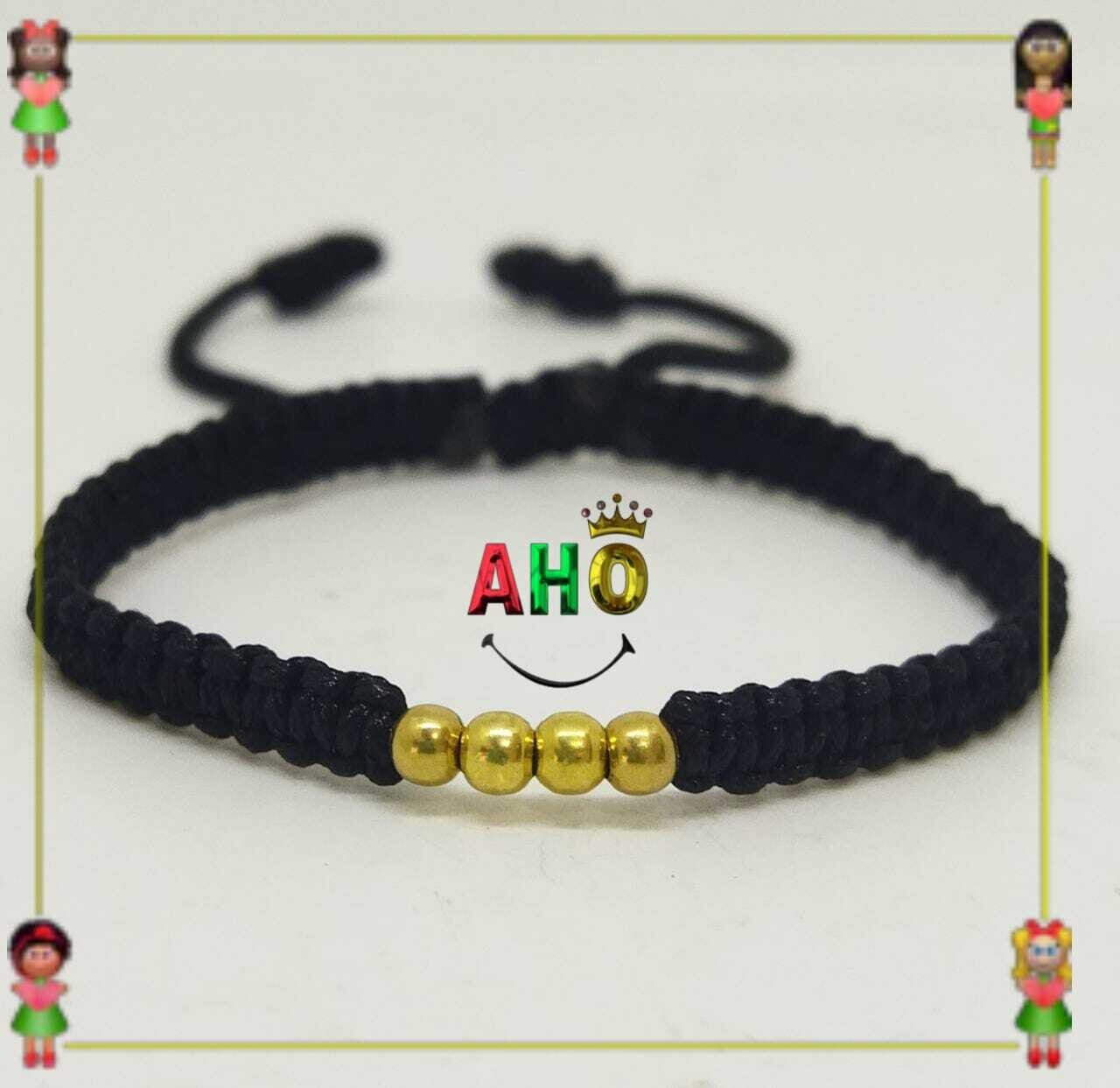 Pulsera Tejida Macrame Oro18k