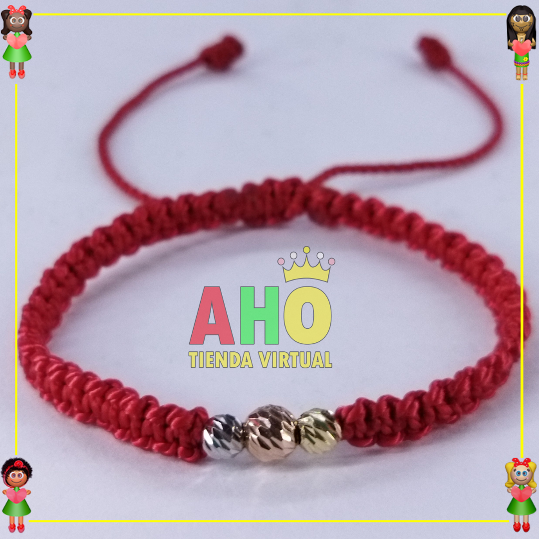 Pulsera Tejida Macrame Oro18k
