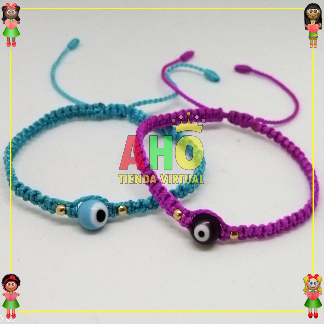 Pulsera Tejida Macrame Oro18k