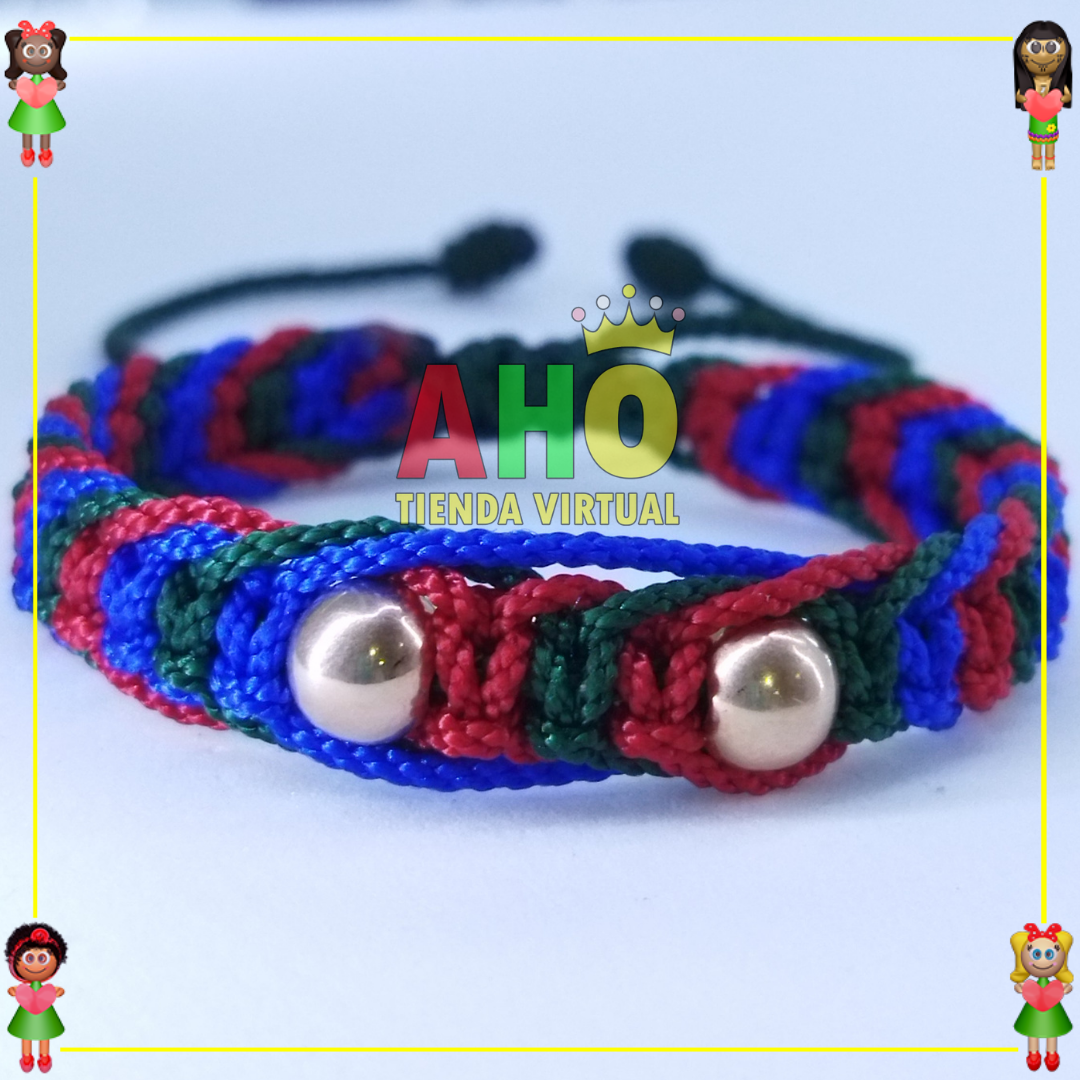 Pulsera Tejida Macrame Oro18k