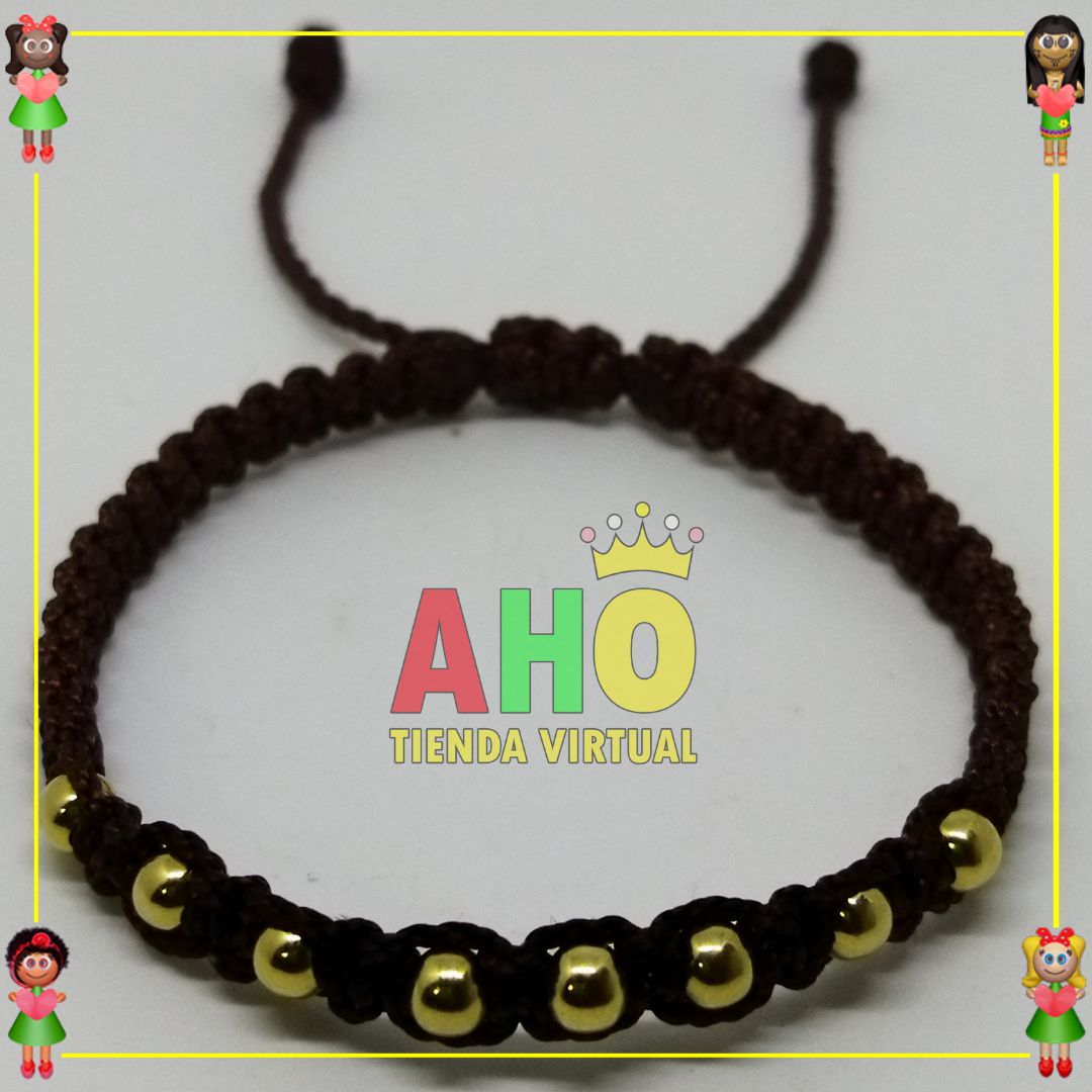 Pulsera Tejida Macrame Oro18k
