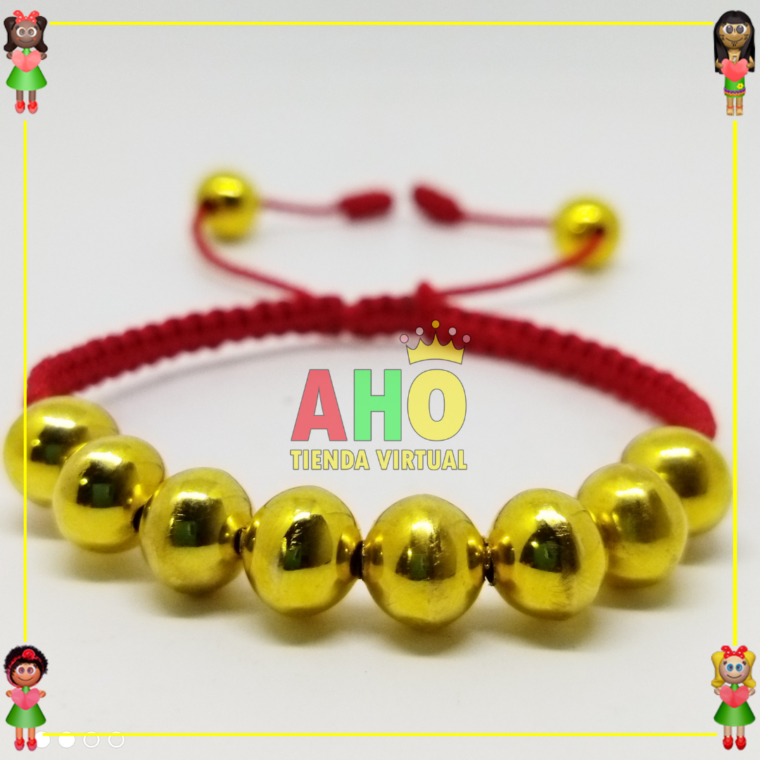 Pulsera Tejida Macrame Oro18k