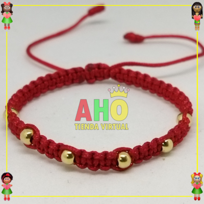 Pulsera Tejida Macrame Oro18k